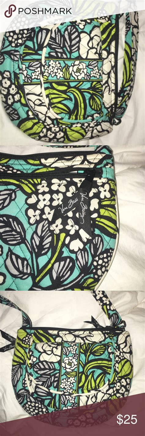 vera bradley green with white and blue flowers paisley stripe|More.